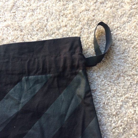 Nike Thick Cotton Canvas Tie String Travel Bag In Black & Grey - Picture 9 of 9